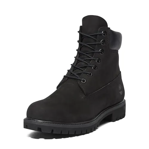 10073001 Timberland Men's 6" Premium Waterproof Boot, Black Nubuck, Size 8.5 - Like New