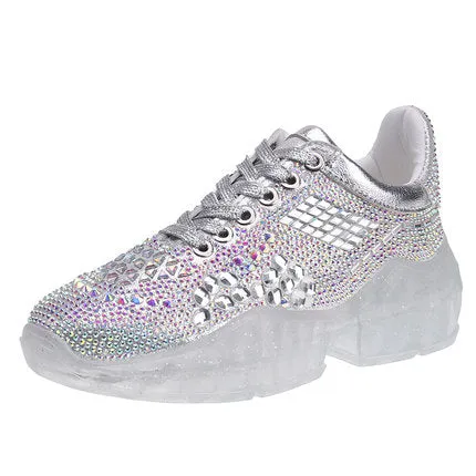 2019 Rhinestone Jelly Bottom All Season Clunky Sneaker