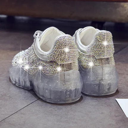 2019 Rhinestone Jelly Bottom All Season Clunky Sneaker