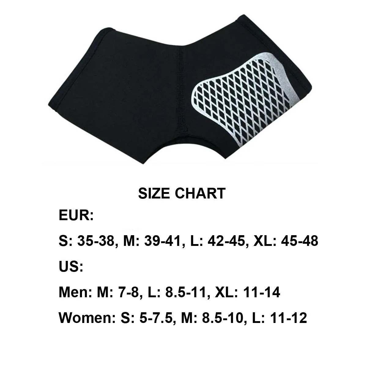 Ankle Brace Sleeves, Breathable Neoprene Anti-Sprain Ankle Support Sleeve, for Basketball Soccer Sports Joint Injuries Recovery Relief Foot Pain Arch Support Ankle Swelling Heel Spurs, 1 Pair (S) S