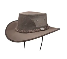 Barmah Hats 1057BR Canvas Drover Hat Brown