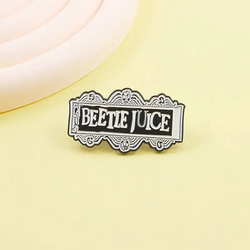 Beetle Juice enamel pin