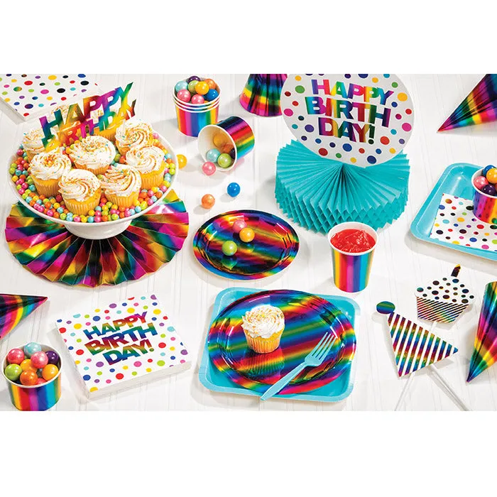 Bulk Rainbow Foil Party Hats (96 per Case)