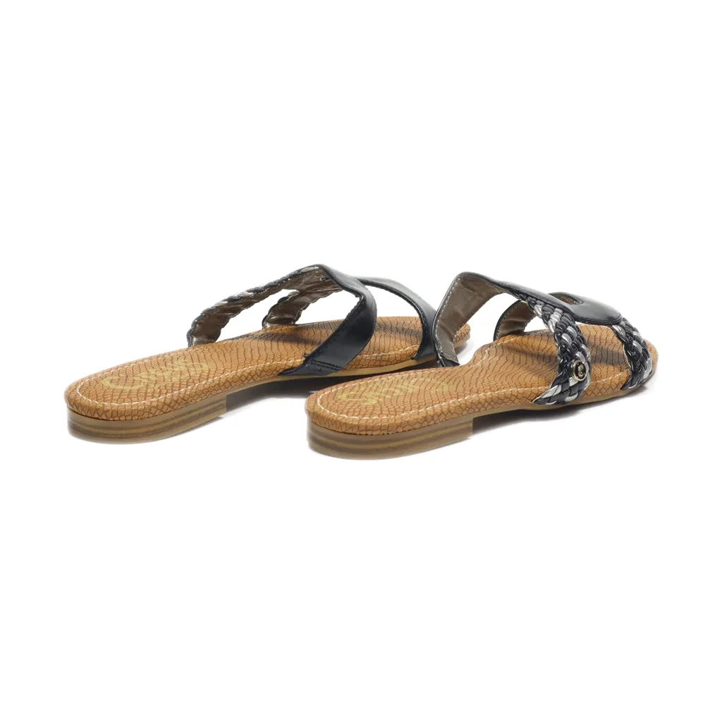 Circus Ny Flat Sandals Leather Black Colour For Women