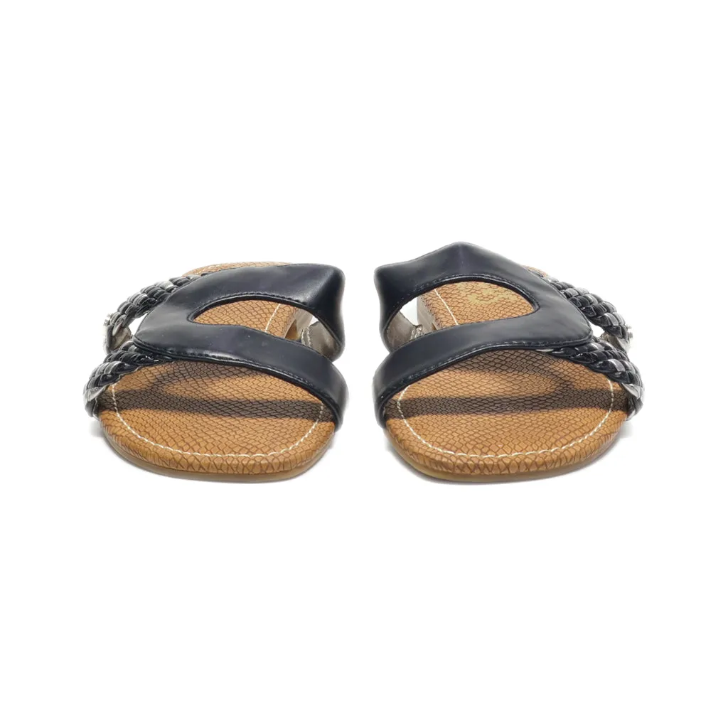 Circus Ny Flat Sandals Leather Black Colour For Women