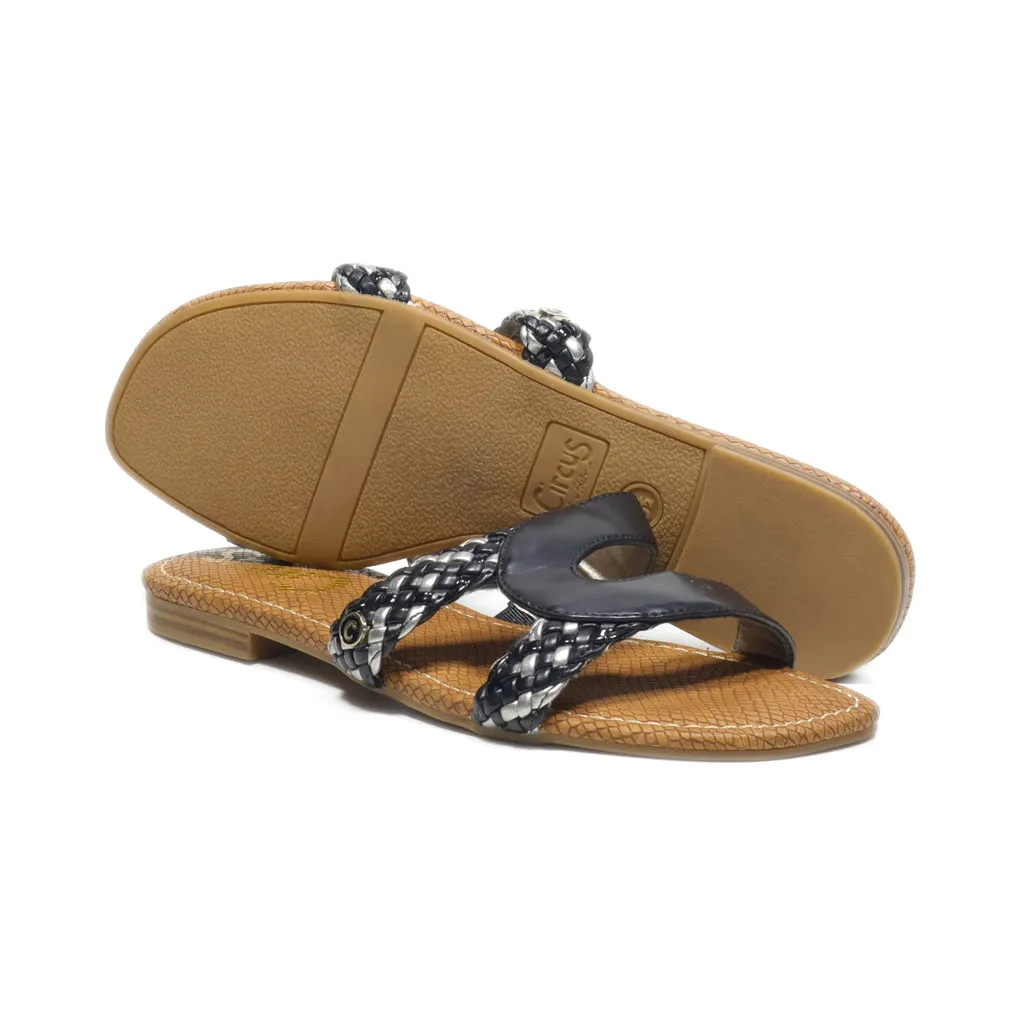 Circus Ny Flat Sandals Leather Black Colour For Women