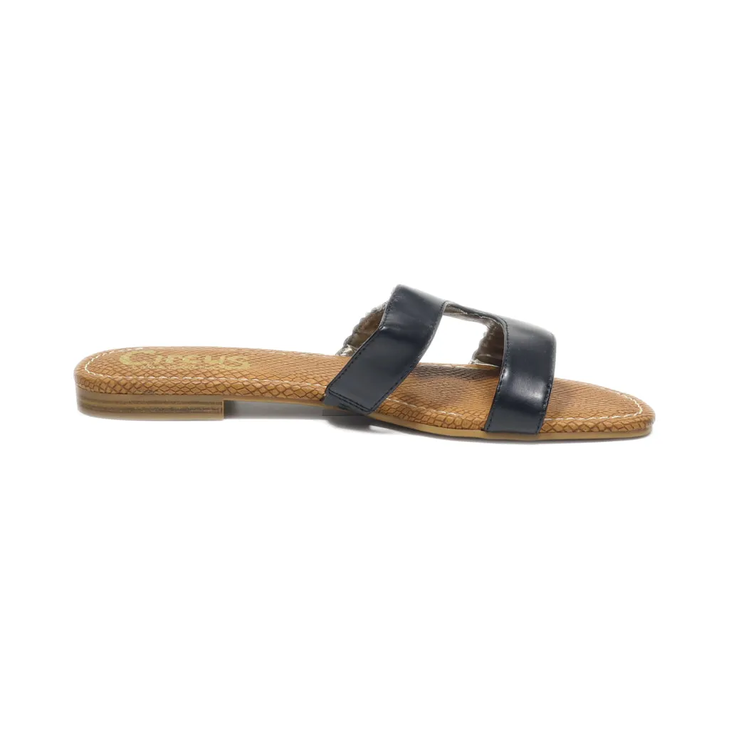 Circus Ny Flat Sandals Leather Black Colour For Women