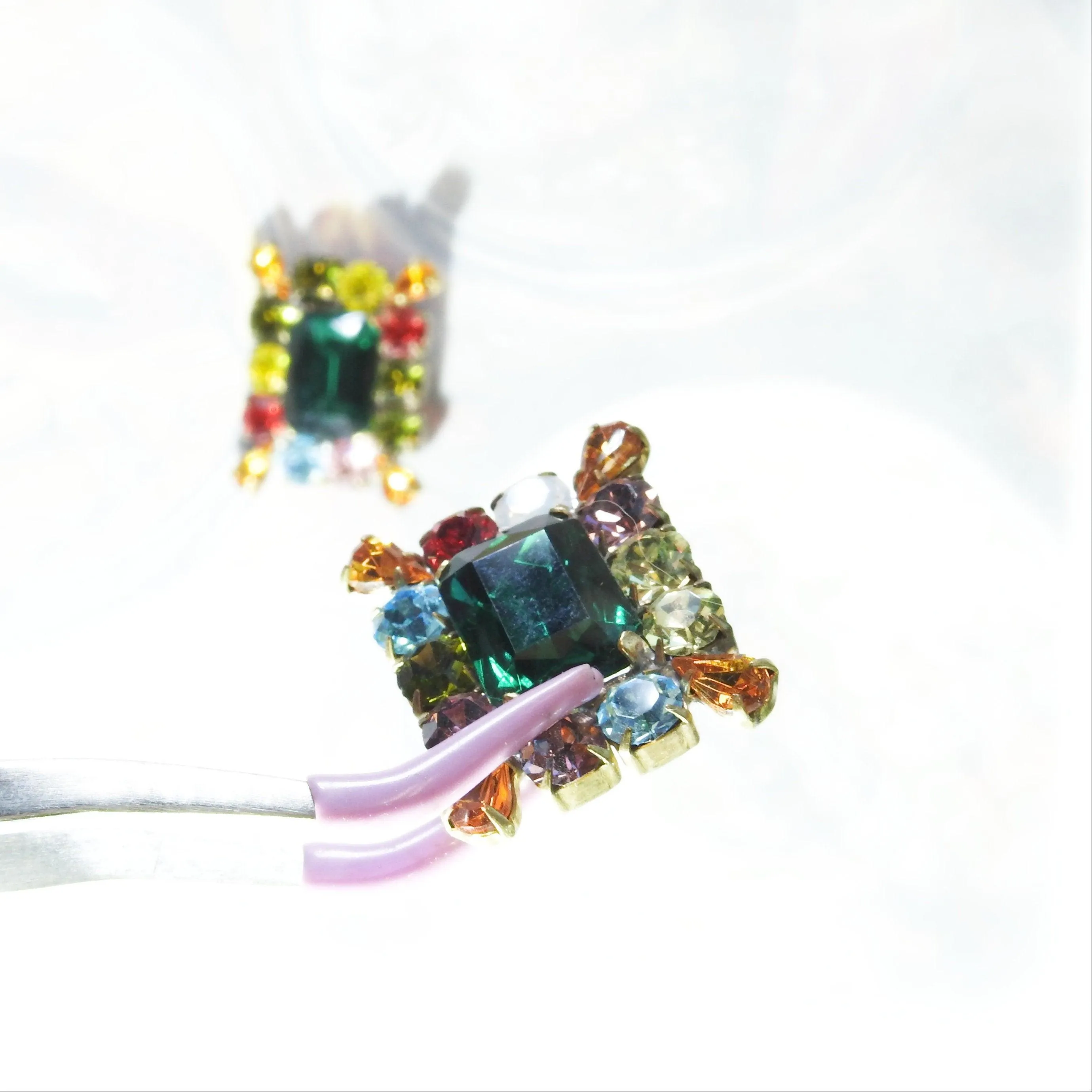 Colorful glass buttons