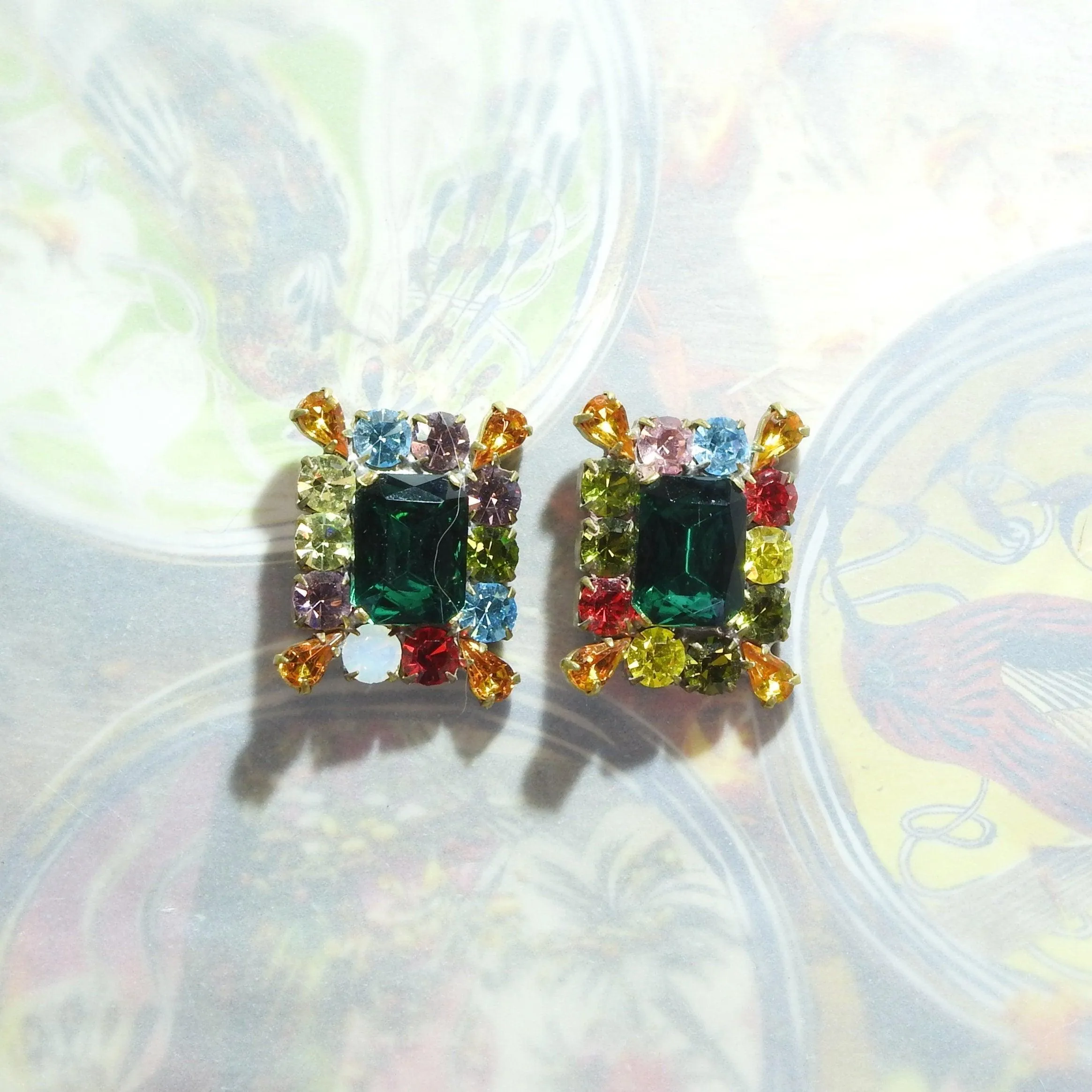Colorful glass buttons
