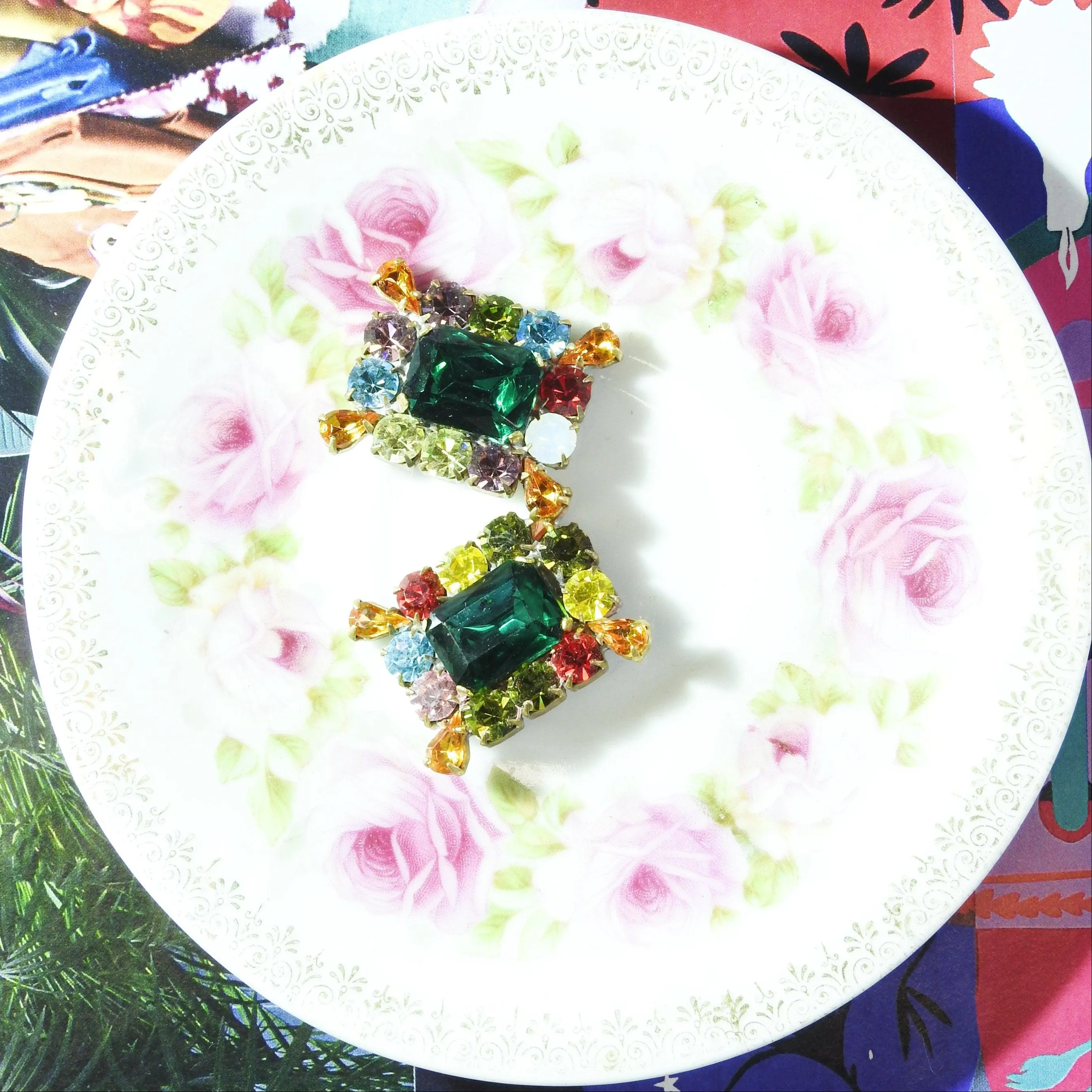 Colorful glass buttons