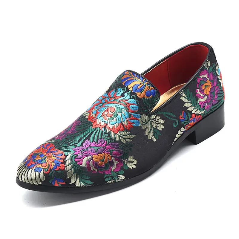 Comfortable Loafers Light Moccasins Retro Embroidery Party Shoes