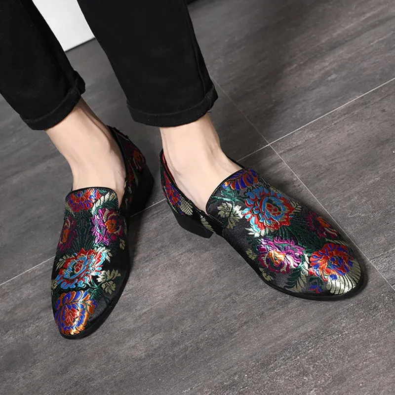 Comfortable Loafers Light Moccasins Retro Embroidery Party Shoes