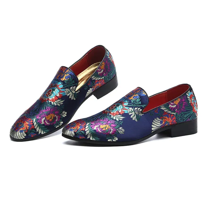 Comfortable Loafers Light Moccasins Retro Embroidery Party Shoes