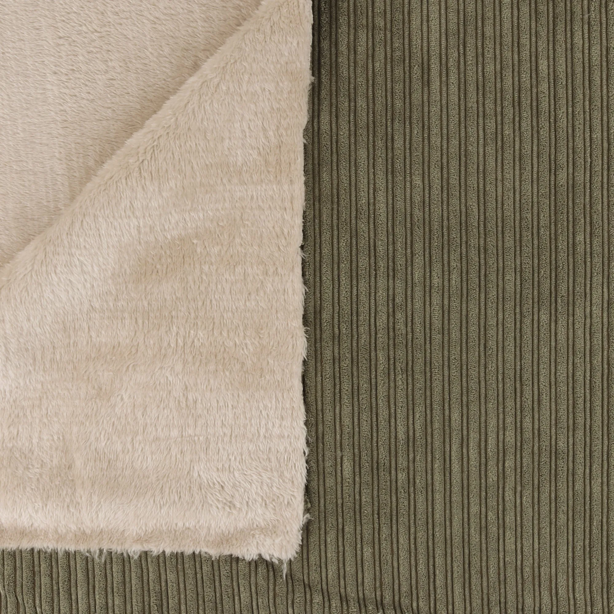 Corduroy Bonded To Fur - ARCHIE - 003 - Sage