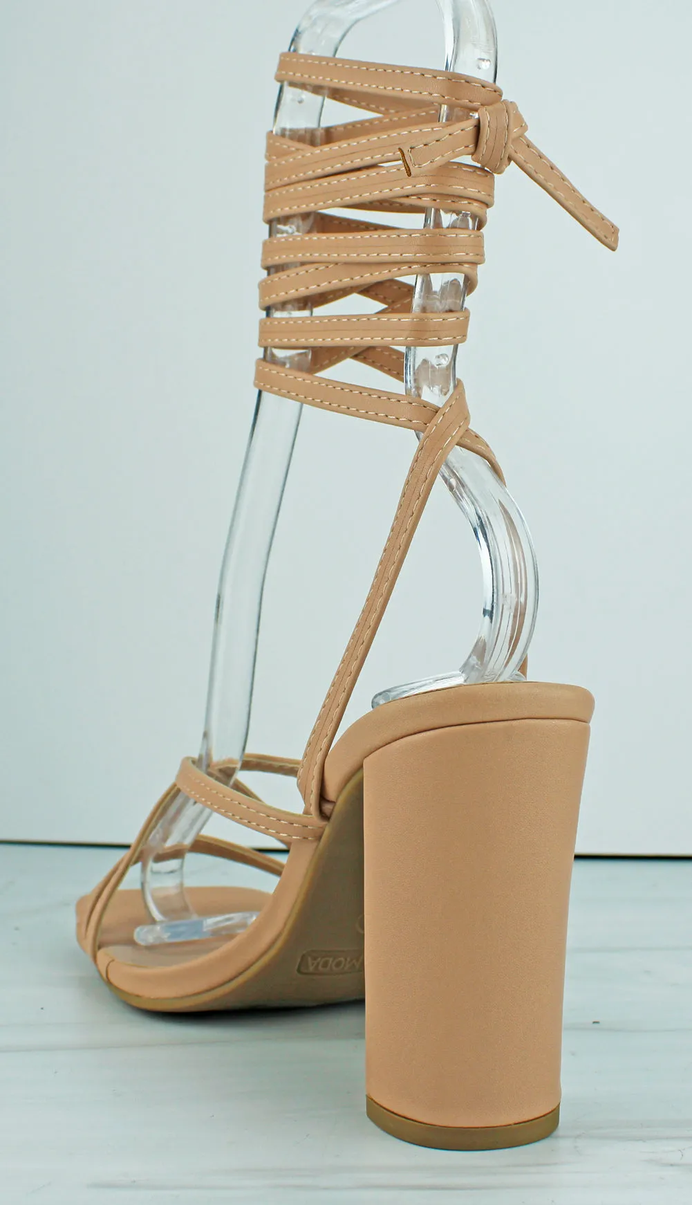 DAKOTA-99 Womens Strappy Wrapped Heeled Sandals