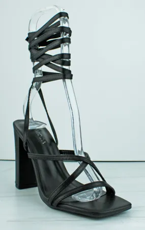 DAKOTA-99 Womens Strappy Wrapped Heeled Sandals