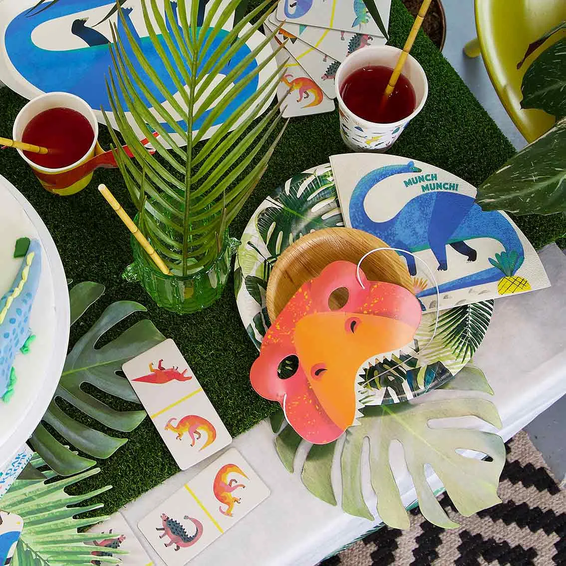 Dino Birthday Party Masks