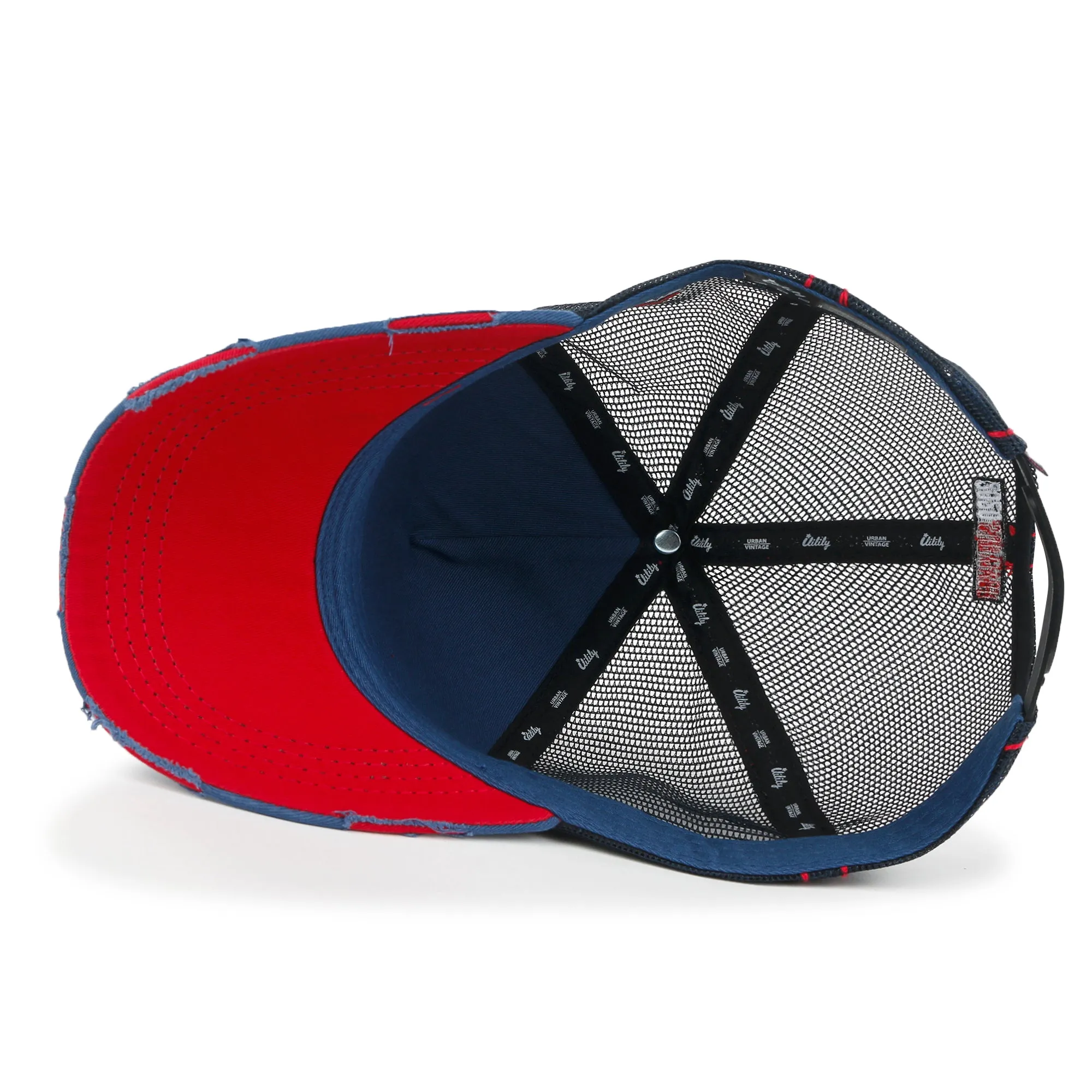 ililily Time To Embroidered Baseball Cap Colorful Stitch Mesh Trucker Hat