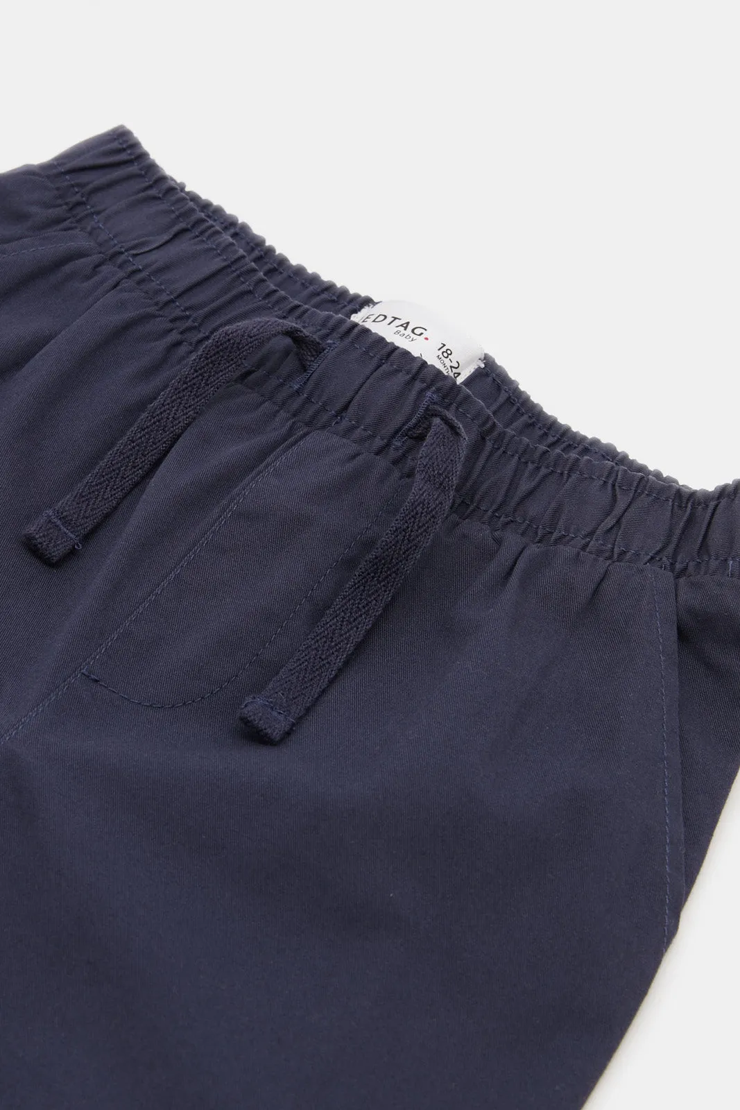 Infant Boys Navy Chino Pull On Trouser