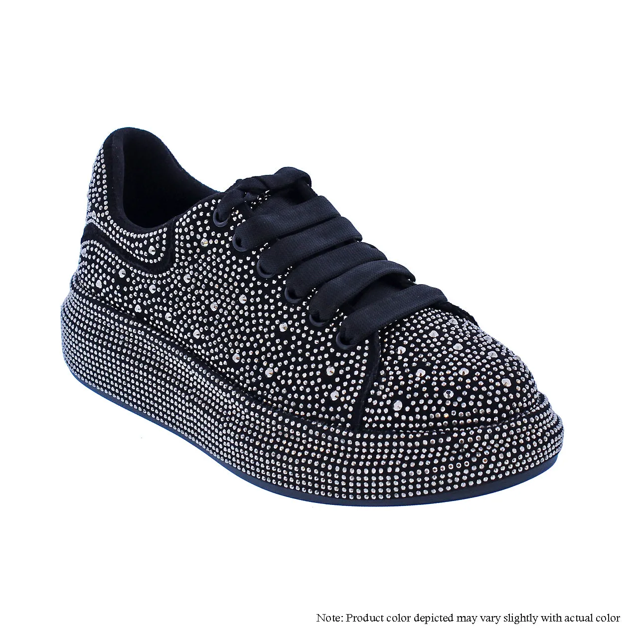 KINGDOM-2  SNEAKER W/ ALL COVERED STONES - BLACK