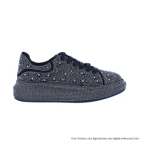 KINGDOM-2  SNEAKER W/ ALL COVERED STONES - BLACK