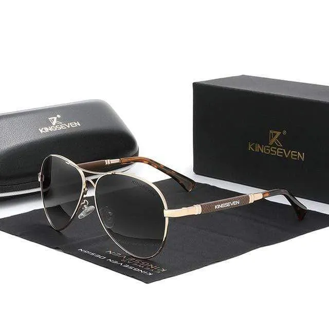 KINGSEVEN Quality Titanium Alloy Sunglasses Polarized Pilot Mirror Eyewear Oculos de sol | TheKedStore