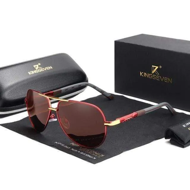 KINGSEVEN Vintage Aluminum Polarized Sunglasses Sun glasses | TheKedStore