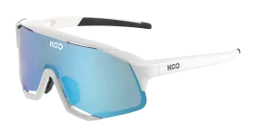 KOO Demos White/Turquoise Sunglasses - Turquoise Lens