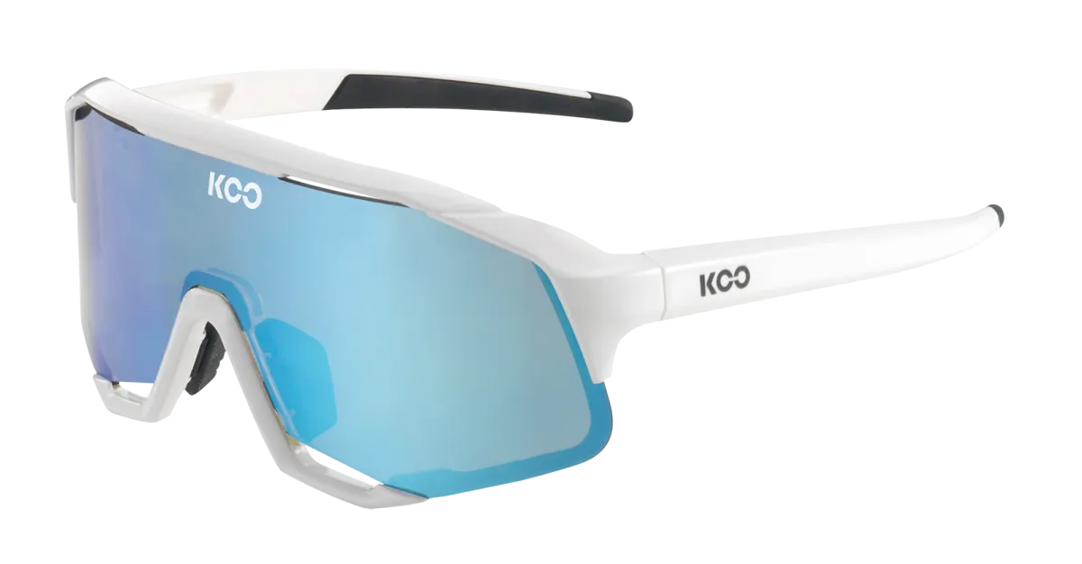 KOO Demos White/Turquoise Sunglasses - Turquoise Lens