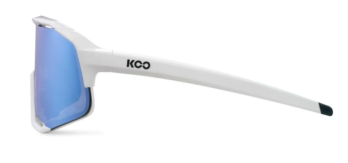 KOO Demos White/Turquoise Sunglasses - Turquoise Lens