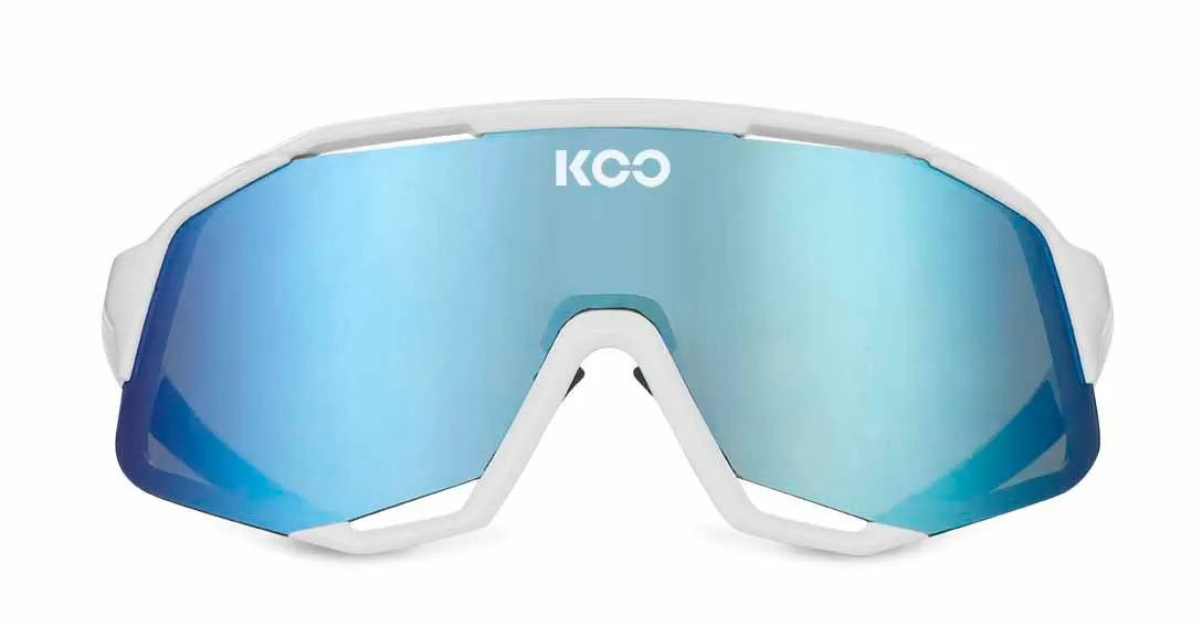 KOO Demos White/Turquoise Sunglasses - Turquoise Lens