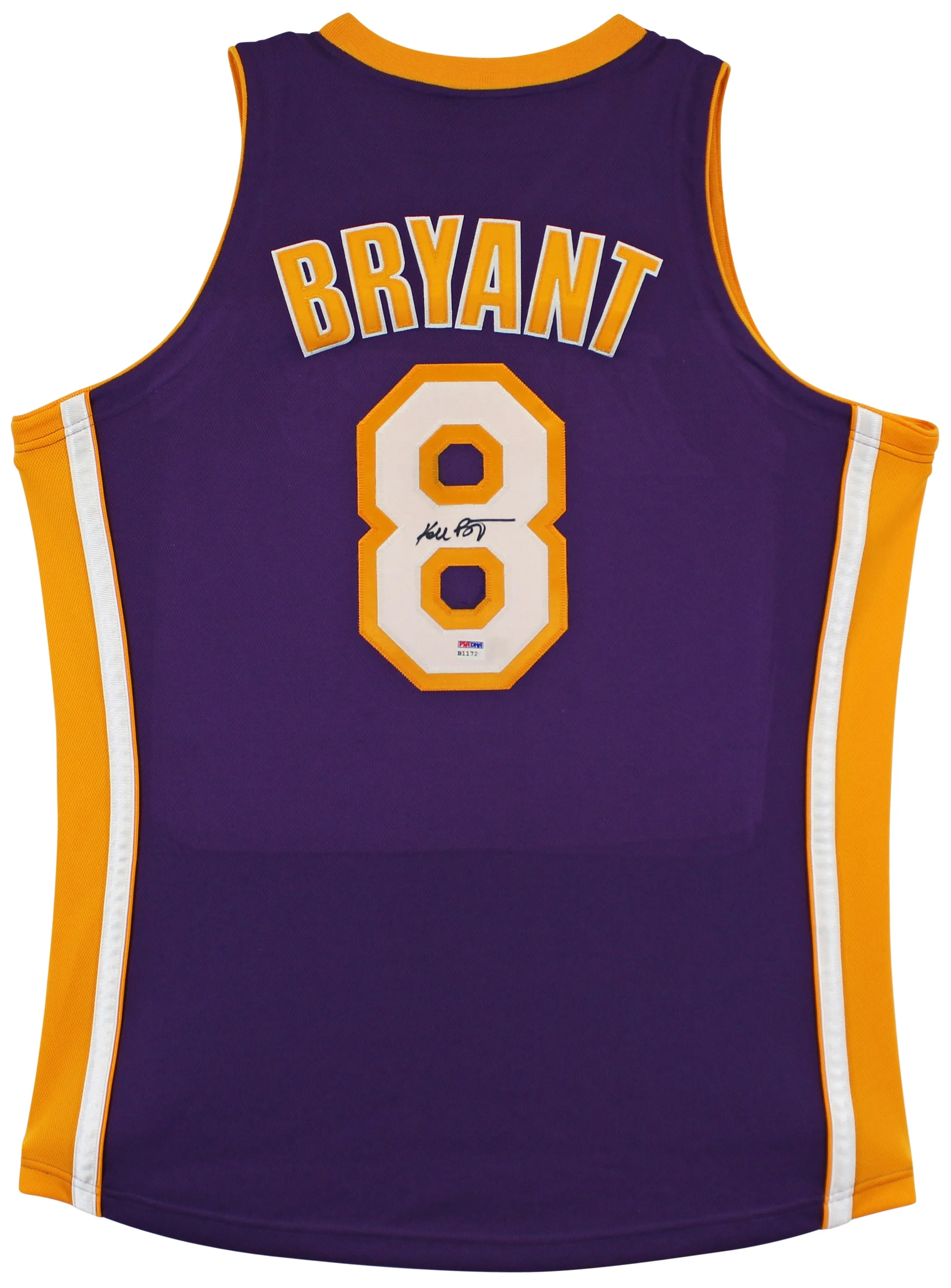 Lakers Kobe Bryant Signed Purple M&N 2000-01 HWC Authentic Jersey PSA #B11720