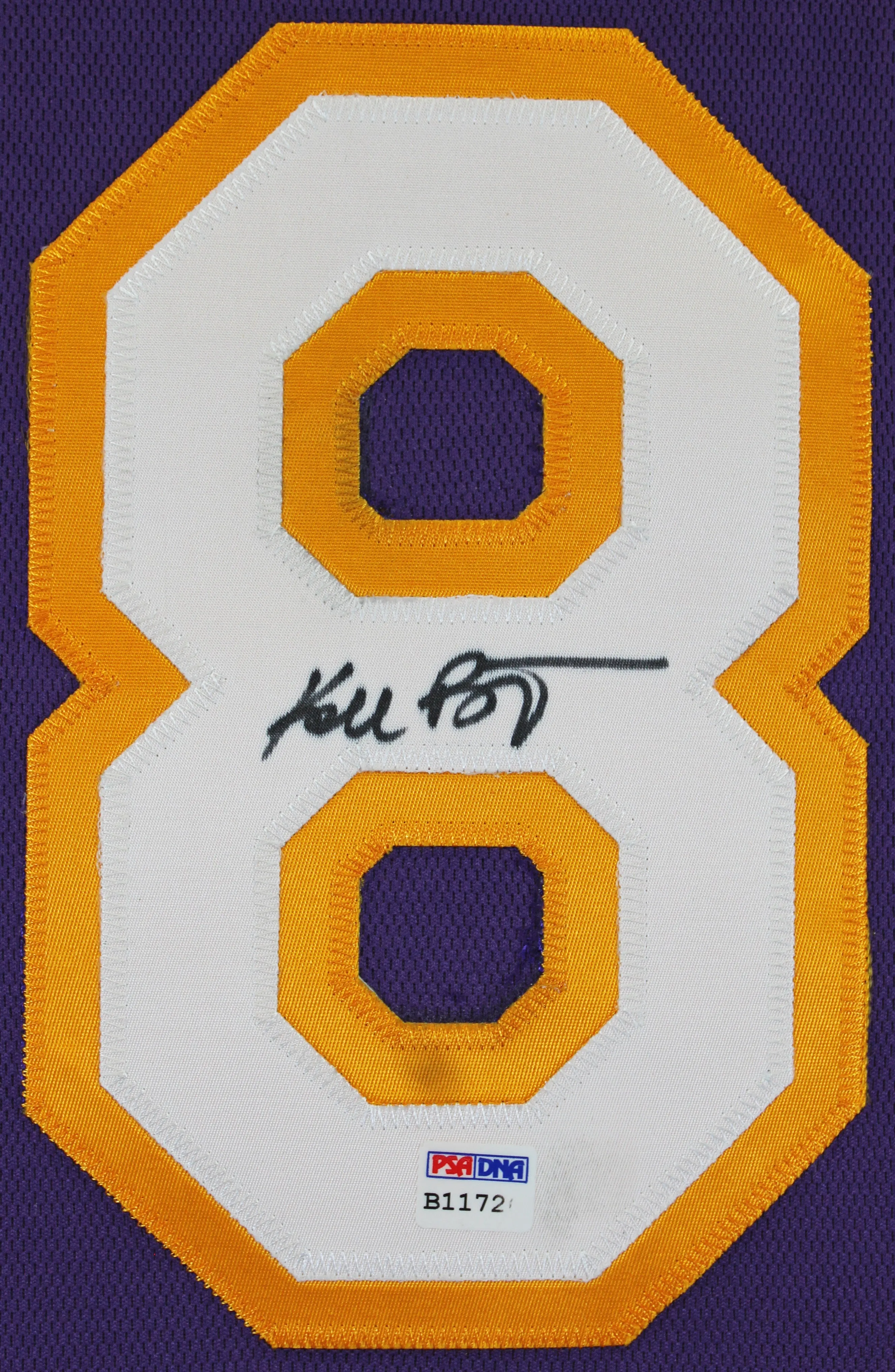 Lakers Kobe Bryant Signed Purple M&N 2000-01 HWC Authentic Jersey PSA #B11720