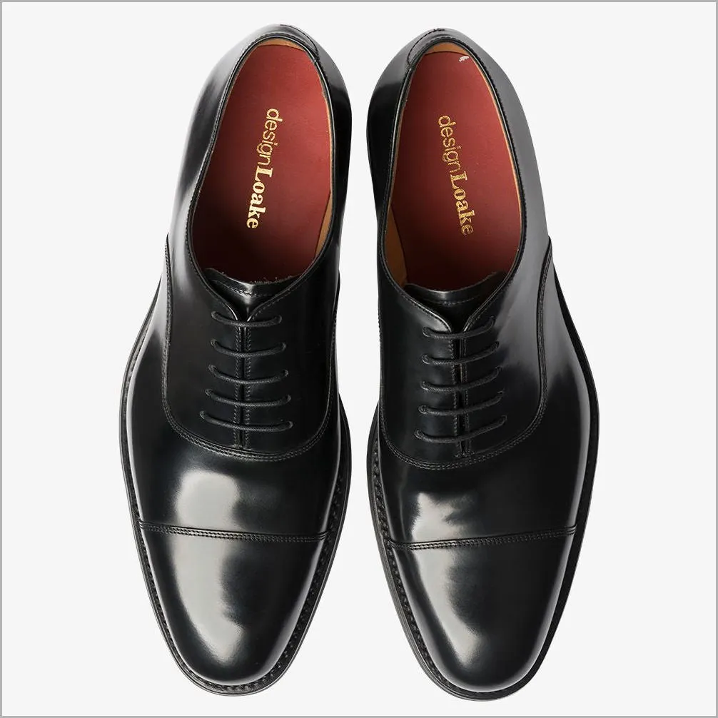 Loake Finsbury Black Oxford Shoe--