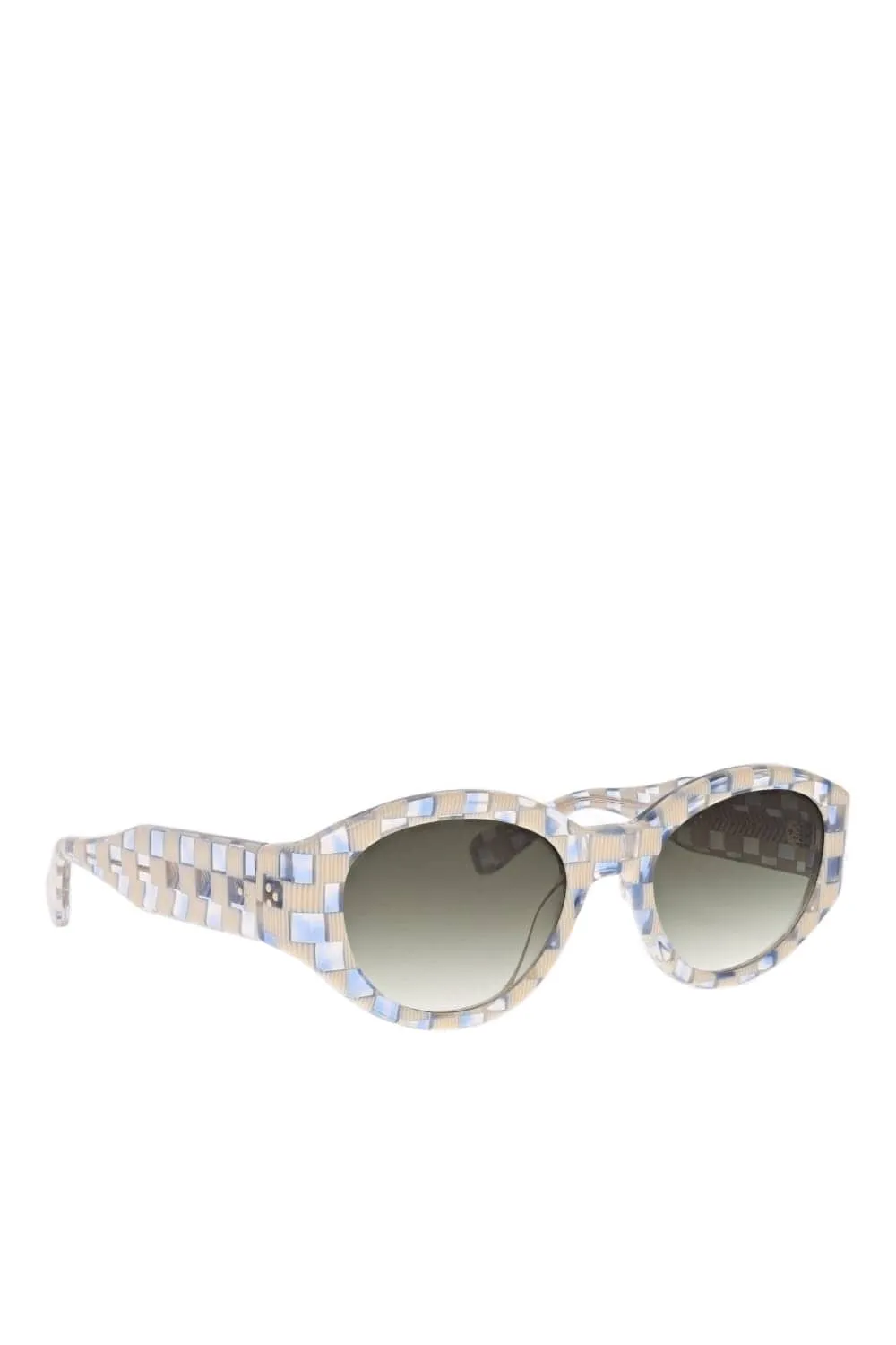 Lucy Gingham Crystal Acetate Sunglasses
