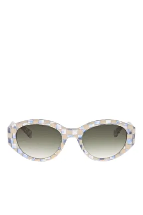 Lucy Gingham Crystal Acetate Sunglasses