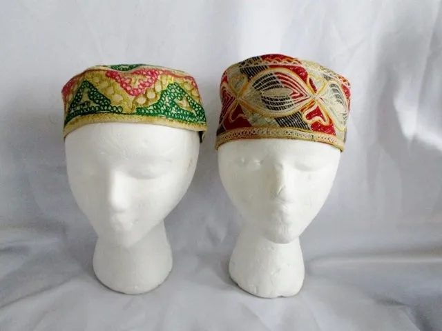 NEW Set Lot SKULLCAP TAQIYAH PRAYER HAT Cap Beanie Ethnic Embroidered