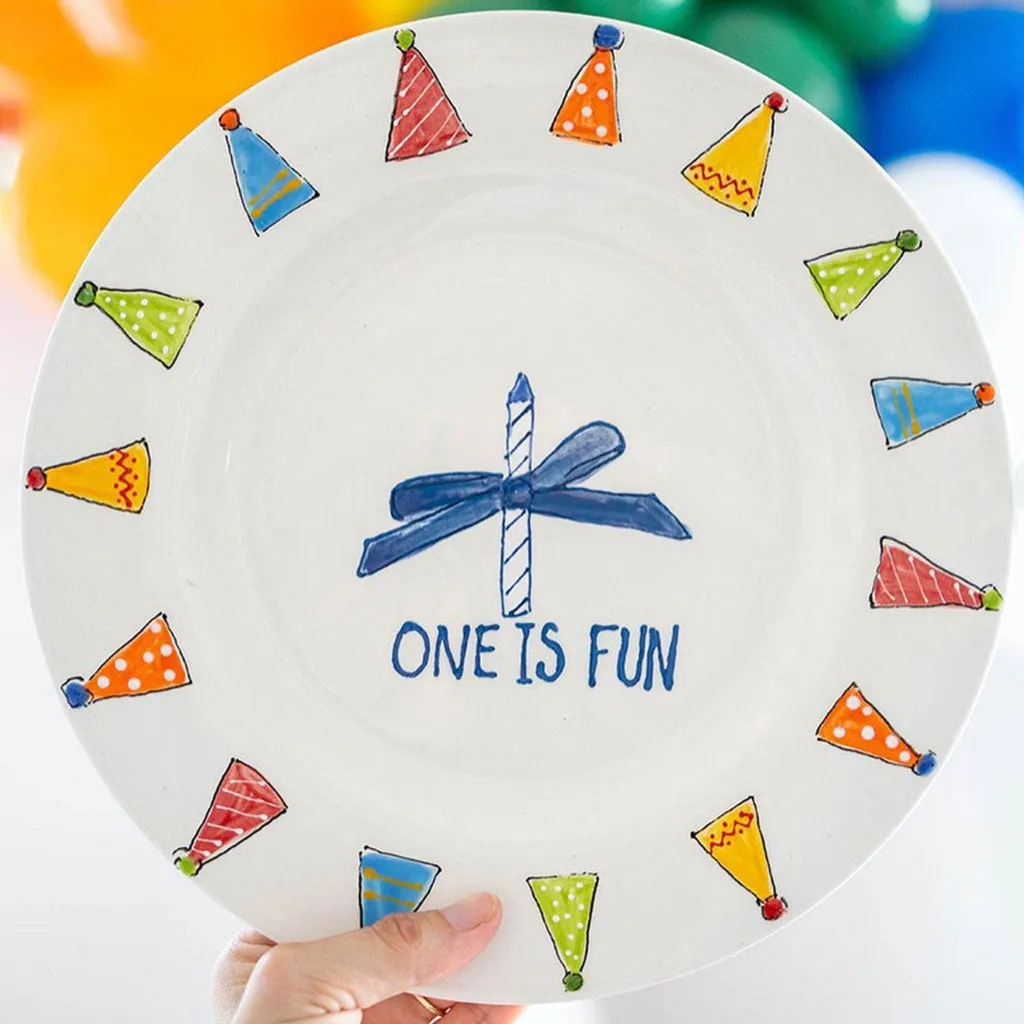 Party Hats Birthday Plate