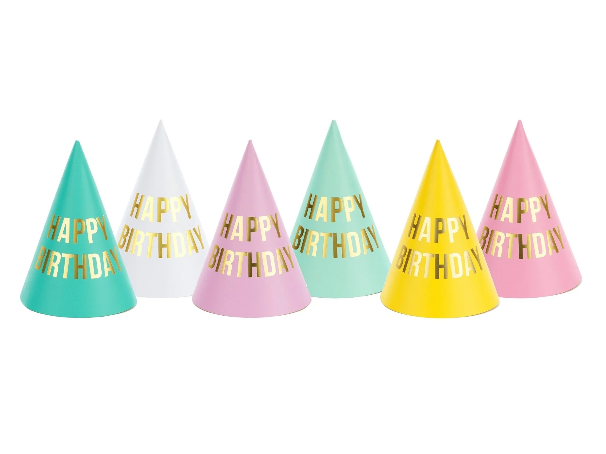 Pastel & Gold Party Hats