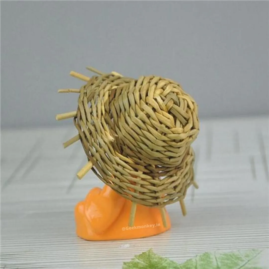 Peaceful Monks with Straw Hats - Under the Sun (set of 4)