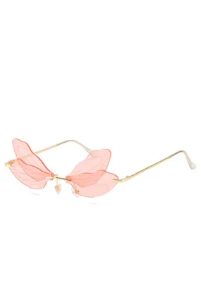Pink Fashion Wings Glasses