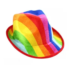 Rainbow Fedora Hat