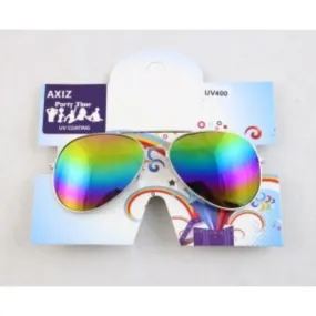 RELECTIVE AVIATOR GLASSES ON COLOUR CARD