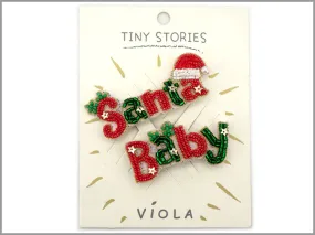 Santa Baby Seed Bead Pins, Great for Backpacks, Hats, Jackets, Etc