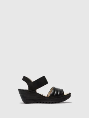 Sling-Back Sandals YIKO414FLY BLACK