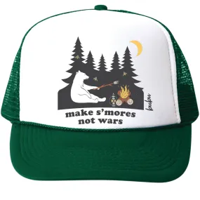S'mores Not Wars Trucker Hat - White/Green by Bubu