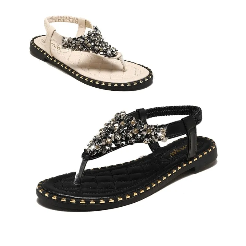 Spring Fashion Flip-Toe Rhinestone Ins Fashionable Sandals