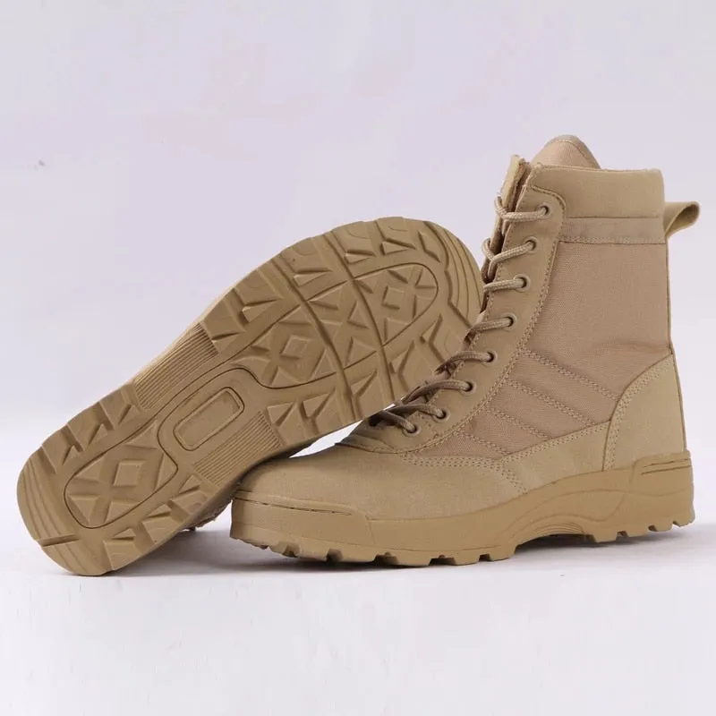 Tactical Boots Men Special Force Desert Combat Boots Outdoor Hiking Ankle Shoes Work Safety Boots