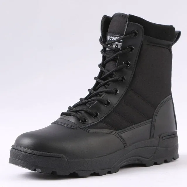 Tactical Boots Men Special Force Desert Combat Boots Outdoor Hiking Ankle Shoes Work Safety Boots