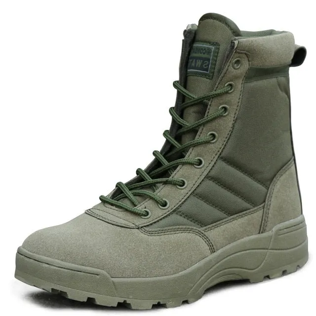 Tactical Boots Men Special Force Desert Combat Boots Outdoor Hiking Ankle Shoes Work Safety Boots